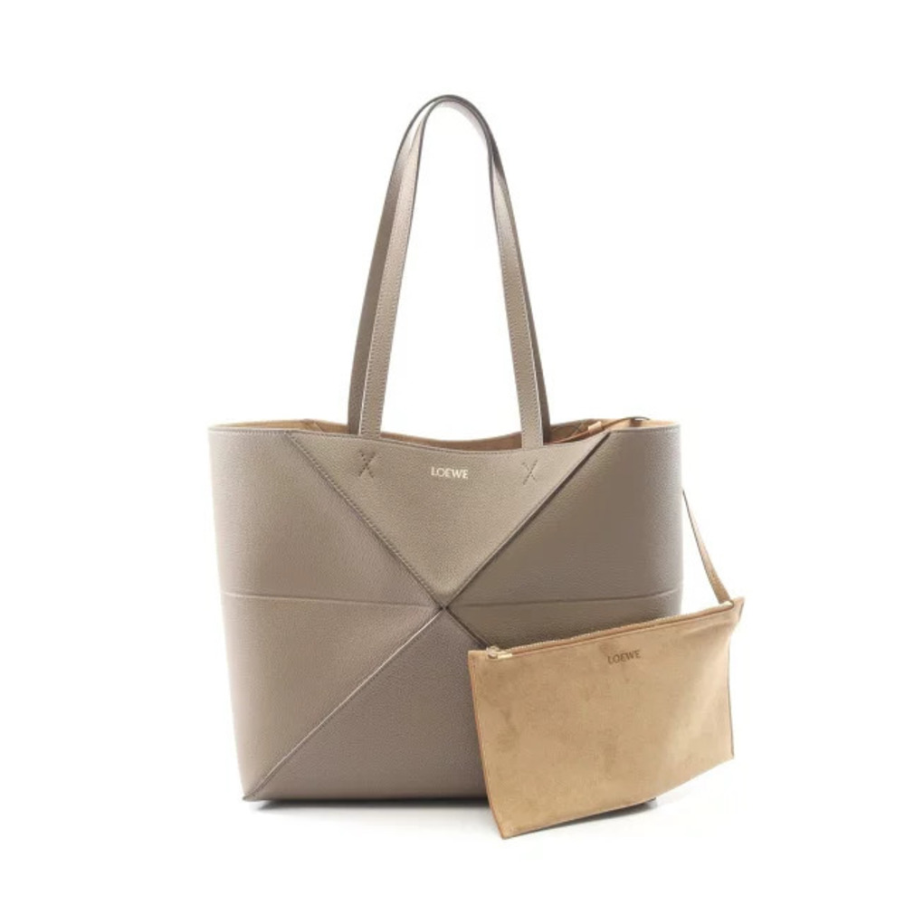 Loewe Puzzlefold Tote Horizontal Bag Leather Beige